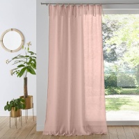 Занавеска С эффектом льна с завязками Nyong 350 x 140 см розовый LA REDOUTE INTERIEURS  фото, kupilegko.ru